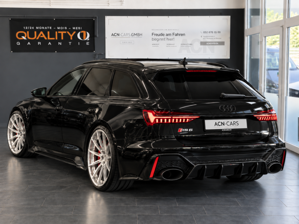 Audi RS6 Avant Heckansicht – Sportwagen mieten Schaffhausen, Winterthur, Zürich, Thurgau